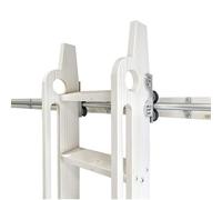 Kit di binari per scale scorrevoli per biblioteche da 3,3-20 piedi, hardware di scorrimento estensibile, ruote inferiori con freno (senza scale)(200cm Kit pista)