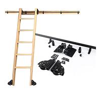 Kit di binari per Scale scorrevoli per libreria, Kit di binari per Scale scorrevoli per libreria, Kit di binari per Scale per Porte scorrevoli / 3,3 Piedi / 100 cm