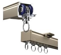 Kit Di Binari Per Tende Scorrevoli In Alluminio, Binario Di Lusso Per Soffitto, Guida Con Cuscinetto Universale, 40kg Carichi Pesanti, Montaggio A Parete O A Soffitto, Per Tende Divisori