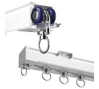 Kit Di Binari Per Tende Scorrevoli In Alluminio, Binario Di Lusso Per Soffitto, Guida Con Cuscinetto Universale, 40kg Carichi Pesanti, Montaggio A Parete O A Soffitto, Per Tende Divisori