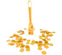 Kit di Bingo magnetico - 1 bastone magnetico + 100 gettoni lotto - gioco educativo per bambini e pratico accessorio di memorizzazione (arancione)