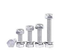 Kit di bloccaggio for bulloni esagonali in acciaio inossidabile 304 con rondelle piatte, rondelle elastiche e dadi autobloccanti antiscivolo e antivibrazioni M3-M20(M18*55(1pc))