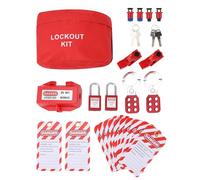 Kit di blocco e disattivazione dell'interruttore automatico elettrico | Set lucchetti sicurezza per uso industriale Etichette ganci Loto completi Durevoli, facili usare resistenti agli urti