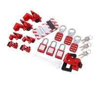 Kit di Blocco Elettrico Tagout Loto Tag Hasp Lucchetto Breaker Dispositivo di Blocco con Custodia Attrezzatura di Sicurezza Industriale per Procedure di Lockout Tagout