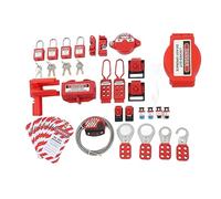 Kit di Blocco per Elettricisti 47 Pezzi, Kit di Lucchetti di Blocco di Sicurezza con Tag di Sicurezza, Serratura Standard, Valvola a Saracinesca, Serratura a Morsetto