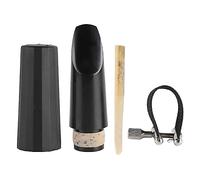 Kit di Bocchetto del Clarinetto con Ligatura in Plastica Musicale Nero Strumento Musicale Accessorio per il Clarinetto Bocchino Kitportabile Clarinet Bocchetticoclarinet Ligatureclainet Reedclarinet