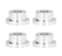 Kit di boccole per riser manubrio ricavate l pieno in lega di alluminio CNC T6 che eliminano la sensazione di fragilità del manubrio per motociclette FXR FX, set 4 pezzi (Argento)