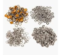 Kit di bottoni a pressione con bottoni a pressione 100 set Elementi di fissaggio per cucire in ottone colorato con strumento di installazione per artigianato fai-da-te Tessuti per (parliamo di tè)