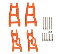 Kit di bracci della sospensione anteriore e posteriore per RC, supporto di ricambio per il braccio oscillante per i modelli Rustler, Stampede e Slash 1/10 2WD, set di bracci della (Arancia)