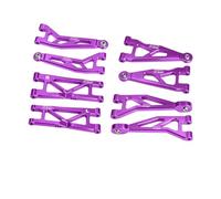 Kit di bracci di sospensione anteriori e posteriori in lega di alluminio 7075-T6 per aggiornamenti Arrma 1/16 Mini Kraton 3S Speed Truck-ARA2508 - Viola