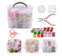 Kit di Braccialetti per Amicizia 12 Stili con Perline e Lettere,Filo per Ri2450