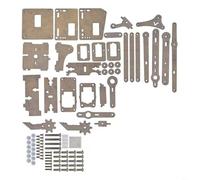 Kit di braccio robotico acrilico non assemblato per Arduino, 4 gradi di libertà, kit di costruzione elettronica fai da te per imparare STEAM e creatività, nero (trasparente)