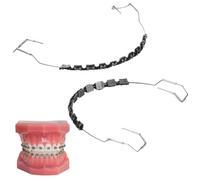 Kit di bretelle temporanee nere per studenti di odontoiatria, staffe e legature in filo metallico per esercitazioni e dimostrazioni in aula