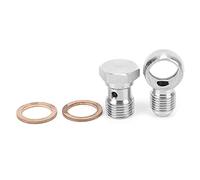 Kit di bulloni a boccola per turbo, dritti, da 16 mm a 6 AN, ricambio compatibile per il turbocompressore Garrett TB03 T3, con bullone a boccola da 16 mm x 1,5 e guarnizioni, per
