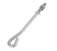 Kit di bulloni ancoraggio a forma L e a 9 in acciaio inossidabile 304, viti incorporate tipo J con dadi rondelle for gru a torre(M8*200 [1 set])