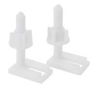 Kit di bulloni di ricambio per cerniere WC con viti e componenti in gomma per riparazione e fissaggio del sedile WC, parti in plastica (D)