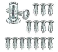 Kit di bulloni e dadi for rivetti a forma di petalo, dadi for rivetti in metallo ad espansione, morsetti for targa, dadi di bloccaggio, elementi di fissaggio a parete(20PCS,M4x20mm)