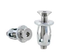 Kit di bulloni e dadi for rivetti a forma di petalo, espansione in metallo, M4, M5, M6, M8(Flat Head (Silver),M8x21(50Pcs))