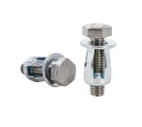 Kit di bulloni e dadi for rivetti a forma di petalo M4 M5 M6, dadi di bloccaggio in metallo con espansione(External Hex(Silver),M4x20(30Pcs))