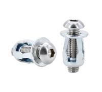 Kit di bulloni e dadi for rivetti a forma di petalo M4 M5 M6, dadi di bloccaggio in metallo con espansione(Round Head (Silver),M6x20(20Pcs))