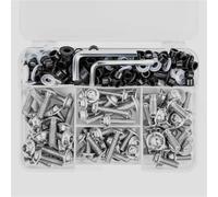 Kit Di Bulloni E Viti Per Carenatura Per K&awasaki Per Ninja 650R 1000 Z750 Z1000 ZZR600, 190 Pezzi, Dadi E Clip Per Carenatura Bulloni Kit Carrozzeria Viti(Argento)