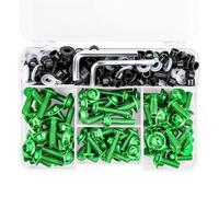 Kit Di Bulloni E Viti Per Carenatura Per K&awasaki ZX6R ZX7R ZX9R ZX10R ZX12R ZX14R ZZR600, 190 Pezzi, Clip Di Fissaggio E Dadi Bulloni Kit Carrozzeria Viti(VERDE)