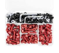 Kit Di Bulloni E Viti Per Carenatura Per K&awasaki ZX6R ZX7R ZX9R ZX10R ZX12R ZX14R ZZR600, 190 Pezzi, Clip Di Fissaggio E Dadi Dadi Viti(ROSSO)