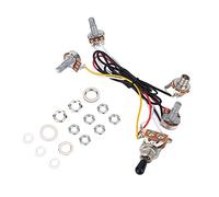 Kit di cablaggio con interruttore a 3 vie, 2 volumi, 1 tono, 1 jack 500 K, potenziometri per basso e chitarra elettrici