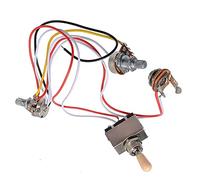 Kit di Cablaggio per Chitarra Elettrica 1 Set 1V1T Cablaggio Interruttore A Levetta A 3 Vie 500k Pentole Per 2 Parti Di Chitarra Humbucker Cablaggio per Chitarra (Color : 02)