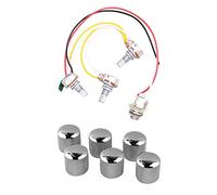 Kit di Cablaggio per Chitarra Elettrica 1 Set Di Cavi Per Chitarra Basso In Lega Di Zinco E Potenziometro Per Manopola Del Volume Per Chitarra Elettrica Da 6 Pezzi Cablaggio per Chitarra