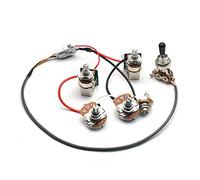 Kit di Cablaggio per Chitarra Elettrica 3 Pickup Cablaggio Kit Precablato Interruttore A 5 Vie 2T2V 500K Pentole Grandi Per Chitarra Elettrica For For LP Cablaggio per Chitarra