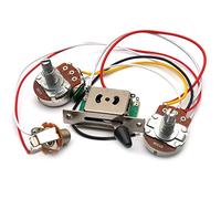 Kit di Cablaggio per Chitarra Elettrica Cablaggio Per Chitarra Elettrica Kit Precablato A500k B500K Albero Da 18 Mm Pentole Grandi Cablaggio Interruttore A 3/5 Vie Cablaggio per Chitarra