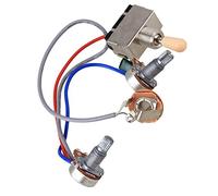 Kit di Cablaggio per Chitarra Elettrica Cablaggio Per Chitarra Precablato 2 Volumi 2 Toni 4-500k Pentole Interruttore A Levetta A 3 Vie 1V1T Per For LP 2 Humbucker Cablaggio per Chitarra (Color : 1T1