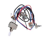 Kit di Cablaggio per Chitarra Elettrica Cablaggio Precablato 2v2t Interruttore A Levetta A 3 Vie 500k Pot Per Chitarra Sostitutiva Cablaggio per Chitarra (Color : WH)