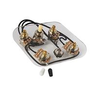 Kit di Cablaggio per Chitarra Elettrica Kit Di Cablaggio Per Chitarra Elettrica 2T2V Kit Di Cablaggio Precablato A 3 Vie Push-Push Pentole 500K Con Bobina Divisa Cablaggio per Chitarra