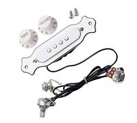 Kit di Cablaggio per Chitarra Elettrica Manopola Del Volume Della Buca Della Chitarra Controllo Del Foro Del Tono Cablato Single Coil Parti Del Cablaggio Pre-cablaggio A 4 Corde Cablaggio per Chitarra