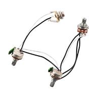 Kit di Cablaggio per Chitarra Elettrica Parti Di Chitarra Elettrica Cablaggio Tre Manopole Più Un'interfaccia Interruttore Di Linea In Bianco E Nero Nuovo Cablaggio per Chitarra