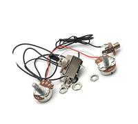 Kit di cablaggio per chitarra elettrica pre-cablato dotato di potenziometri grandi 500K e un cablaggio professionale a 3 vie per strumenti musicali