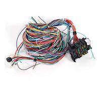 Kit di cablaggio per fusibili 21 circuiti Blocco fusibili precablato universale 12 V con 18 fusibili per auto camion Rat Rod Hotrod Aggiornamento del elettrico del veicolo