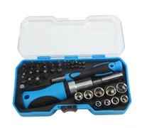 Kit di cacciaviti a cricchetto, 44 pezzi, set magnetico multi-bit con | Set di 44 cacciaviti magnetici a cricchetto. Punte completamente caricate. Per riparazioni domestiche. (44 pezzi)