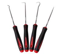 Kit di cacciaviti fai da te, Set di 4 ganci for auto, cacciaviti for guarnizioni ad anello, estrattori for, strumenti for la riparazione(Red)