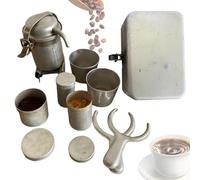 Kit di caffè filtro - kit manuale filtro conico in acciaio inox | macchina per caffè manuale, caraffa casa, bollitore a collo di cigno, confezione regalo, caffettiera di precisione
