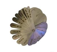 Kit di calibro per raggio con scanalatura per carrucola resistente, include 22 metriche e per dimensioni imperiali per funi metalliche, adatto per la valutazione di montaggio su gru e attrezzature di