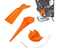 Kit di cambio olio compatibile con Harley - Set di strumenti di cambio olio per motociclette con strumento di riempimento della caviglia, imbuto della cassa primaria, set di 3 (arancione)
