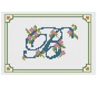Kit Di Campionamento A Punto Croce - Florashell - Lettera Dell'Alfabeto B