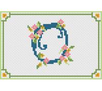 Kit Di Campionamento A Punto Croce - Florashell - Lettera Dell'Alfabeto O
