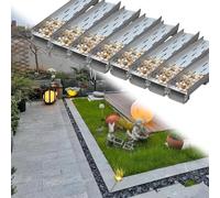 Kit di canali di drenaggio da giardino a forma di U in acciaio inox, confezione da 8 pezzi, 100 x 19,8 x 30 cm, con griglia metallica, da incasso di 5 cm di altezza, per un efficiente flusso d'acqua