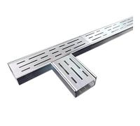 Kit di canali di drenaggio per Cortile, Sistema di drenaggio per trincee Strette e Piccole per Piscina/terrazza/Cucina/Pavimento di Officina, Scarico in Acciaio,5x5cm/2 X 2 in-L 1.5m/4.9ft