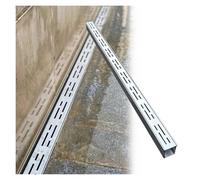 Kit di canali di drenaggio sottili in acciaio inossidabile 304, coperture rimovibili per la gestione delle acque piovane all'aperto, scarico stretto per cortile, patio, vialetto e garage (15 cm x 5 cm