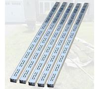 Kit di canali di drenaggio stretti, 1 m, 5 pezzi, drenaggio a basso profilo, per uso esterno, gestione delle acque piovane, balcone e vialetto, 7 x 5 cm, soluzione efficace per il flusso d'acqua